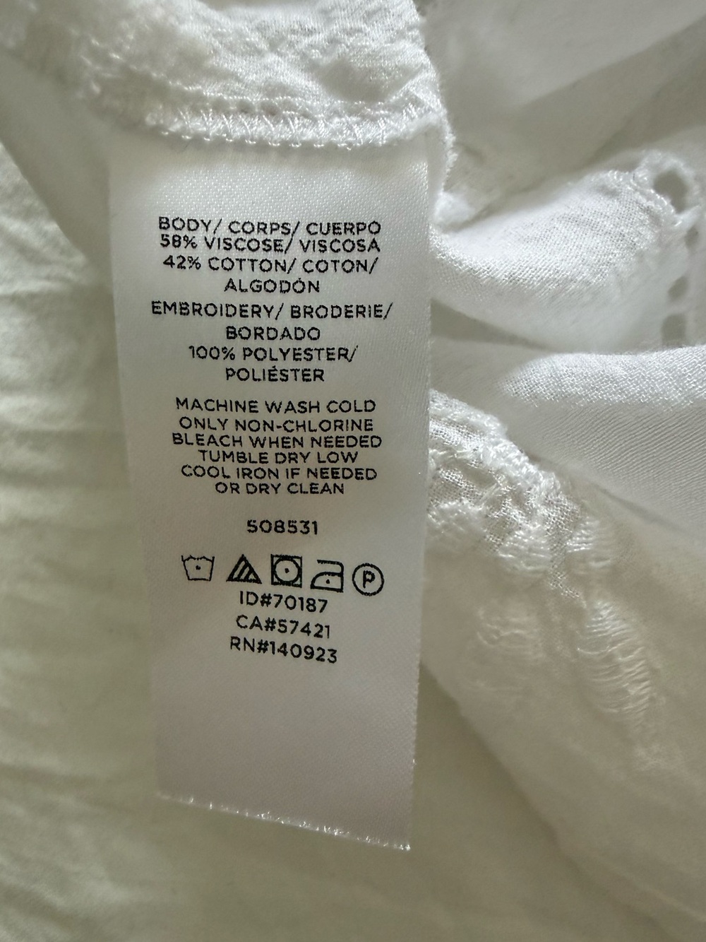 LOFT White V-Neck Eyelet Embroidered Top - Picture 4 of 4